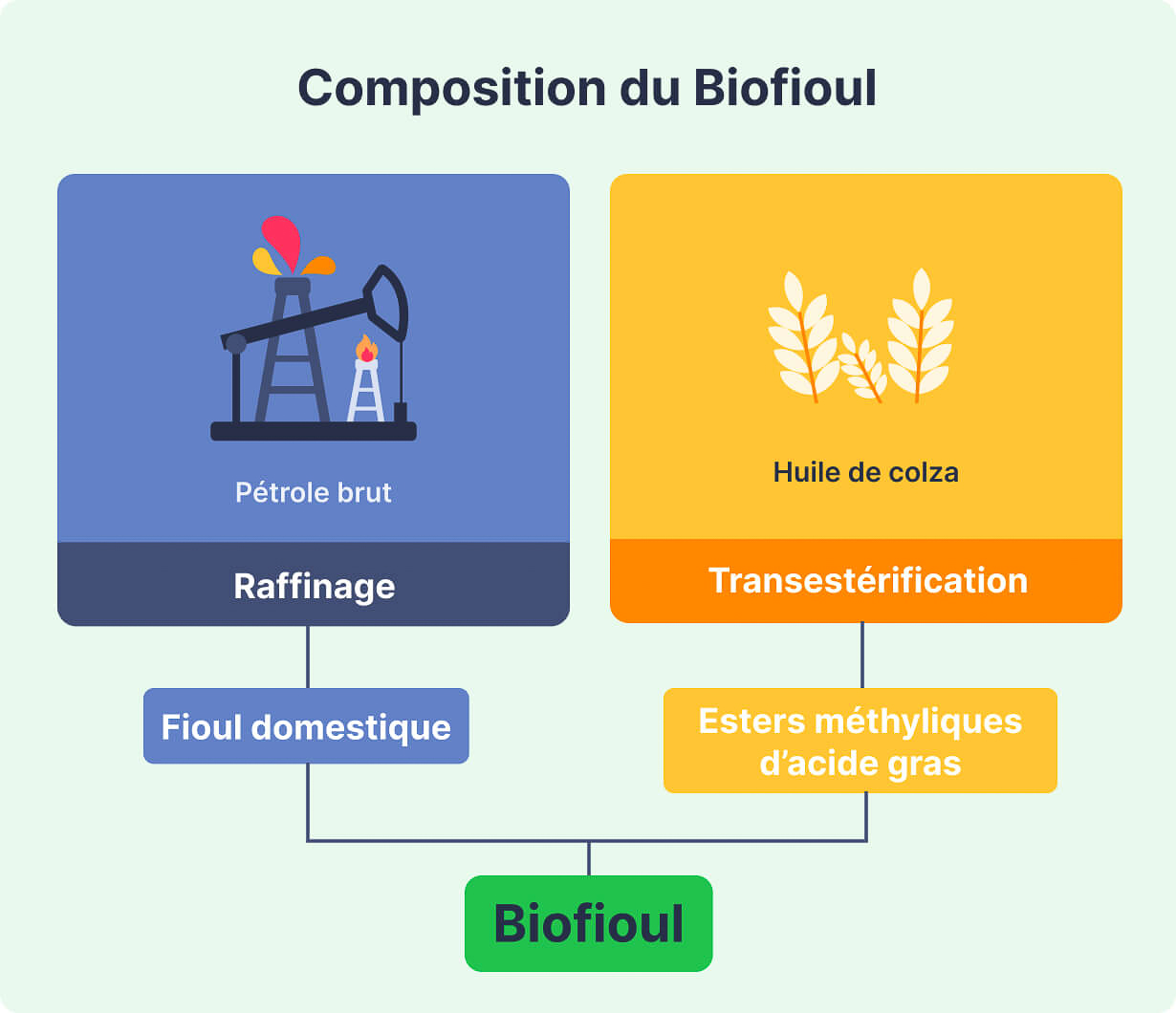 Infographie Le biofioul, l'alternative écologique au fioul classique — free download